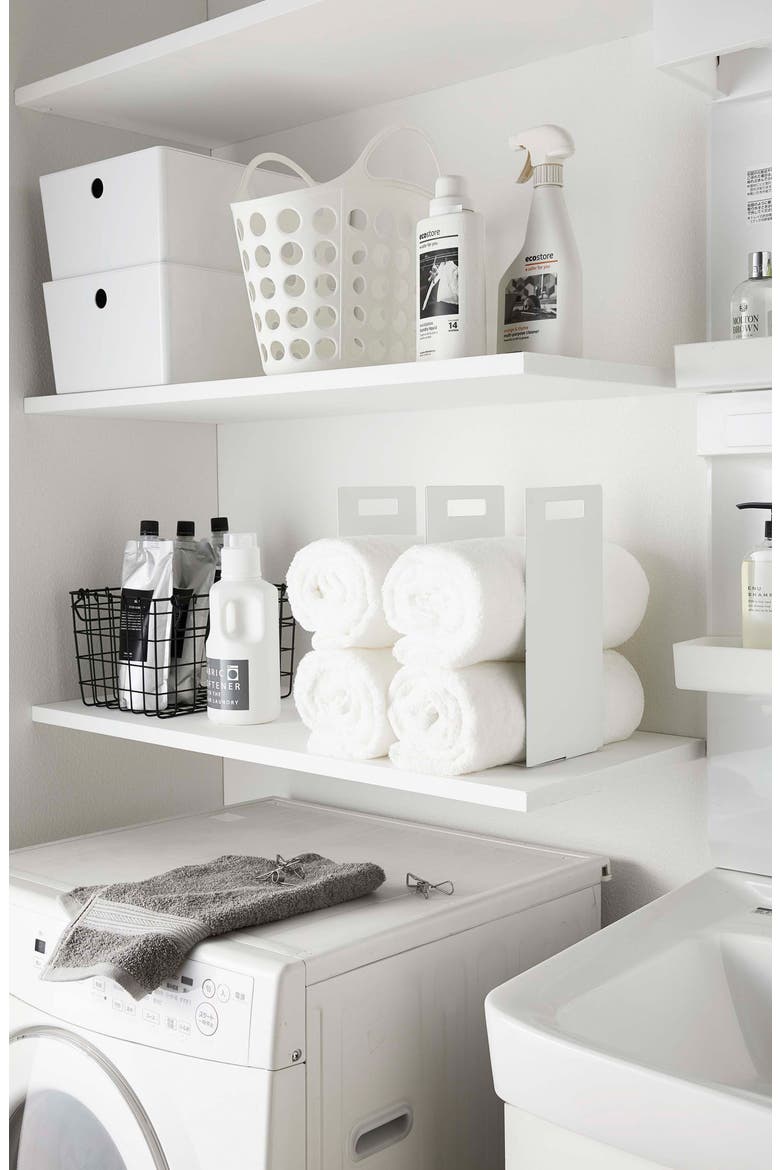 Towel Storage Organizer, Alternate, color, WHITE