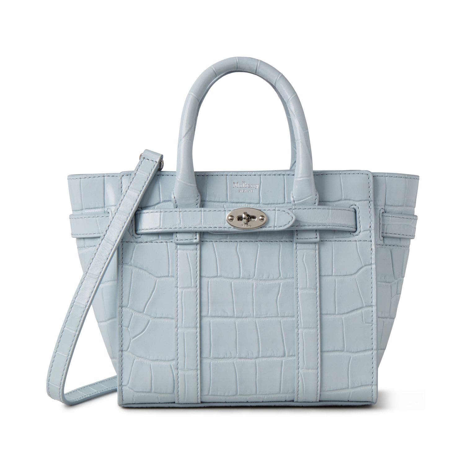 Mulberry Micro Zipped Bayswater in Poplin Blue 