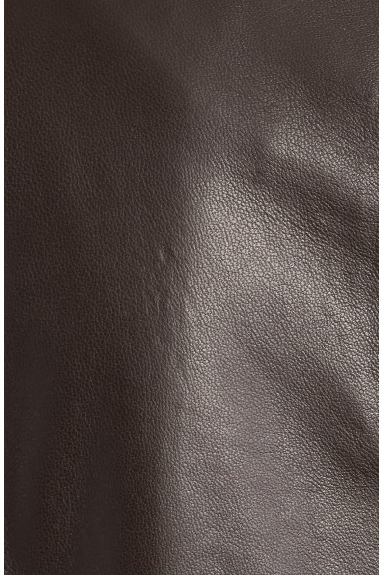 Leather Jacket, Alternate, color, DARK BROWN
