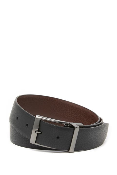 Feather Edge Leather Reversible Belt