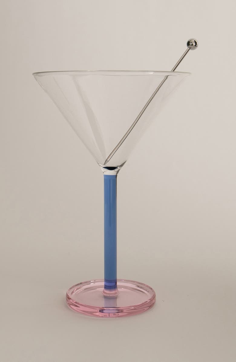 SOPHIE LOU JACOBSEN Piano Set of 2 Martini Glasses with Skewers, Alternate, color, 