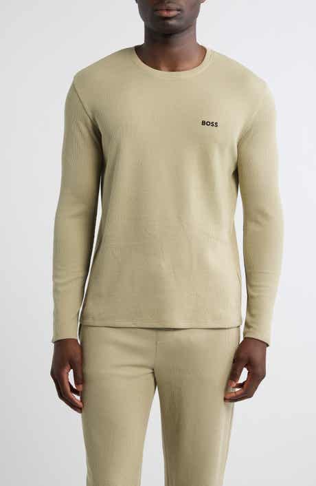 Long Sleeve Waffle Pajama T-Shirt