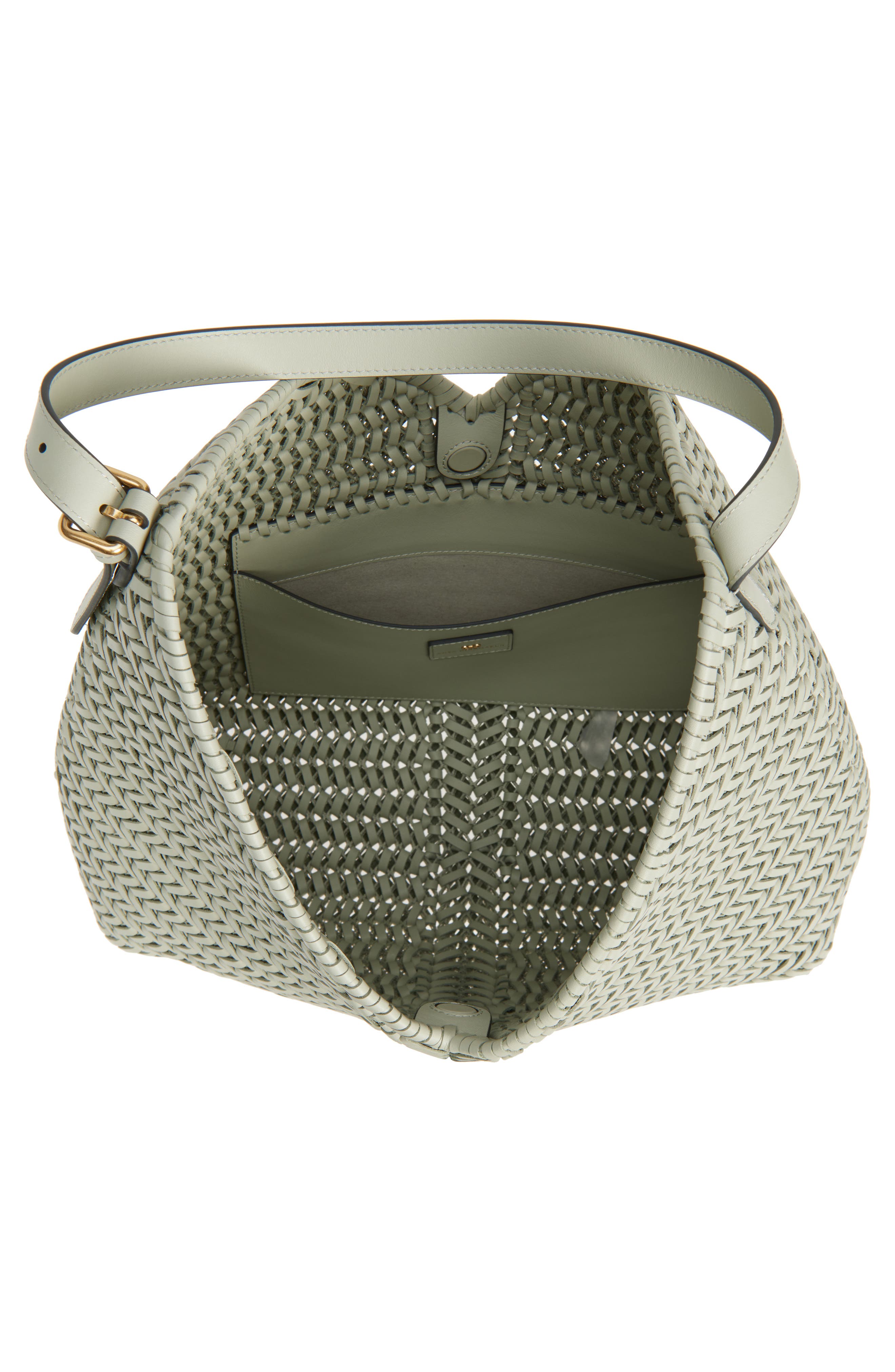 Anya Hindmarch Neeson Tassel Leather Hobo Bag, Alternate, color, Iceberg