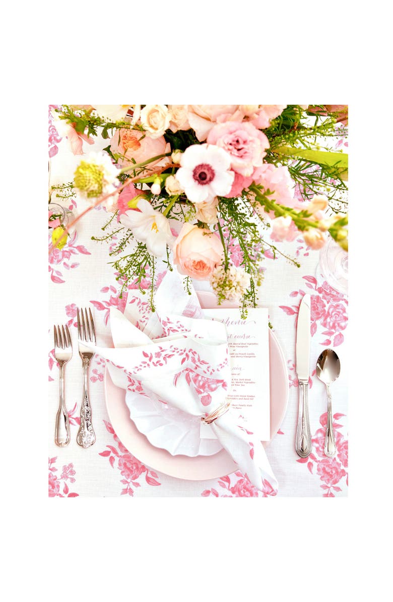 Solino Home Linen Dinner Napkins - Jolie Fleur, 20" x 20", Alternate, color, 