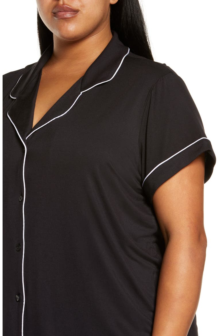Moonlight Eco Short Pajamas, Alternate, color, BLACK