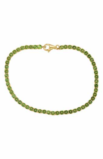 EFFY 14K Yellow Gold Peridot Tennis Bracelet