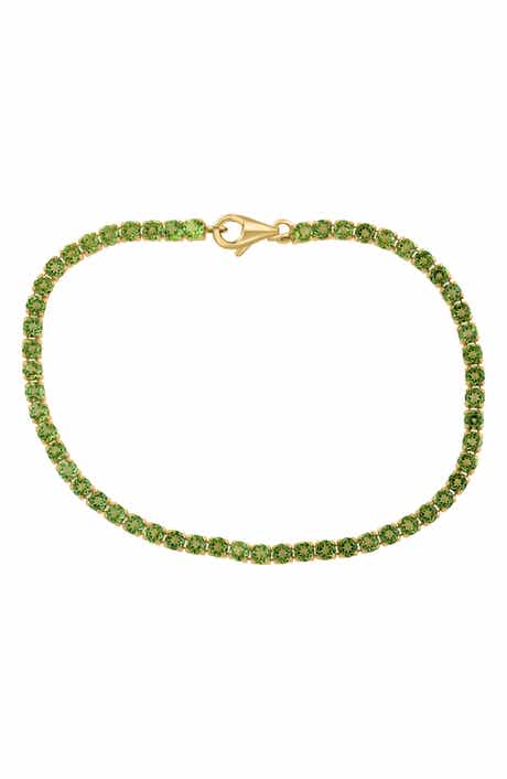 EFFY 14K Yellow Gold Peridot Tennis Bracelet