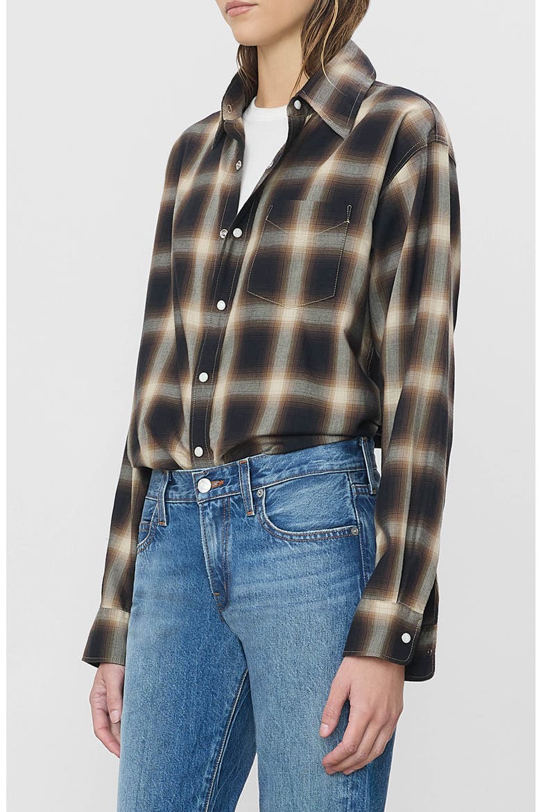 Ford Cotton Shirt, Alternate, color, MUSHROOM/ BLACK
