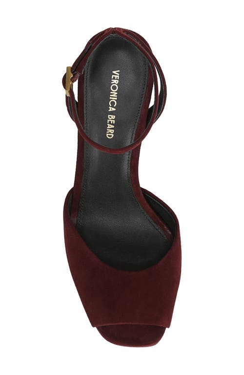 Veronica Beard Brianne Ankle Strap Platform Sandal In Burgundy