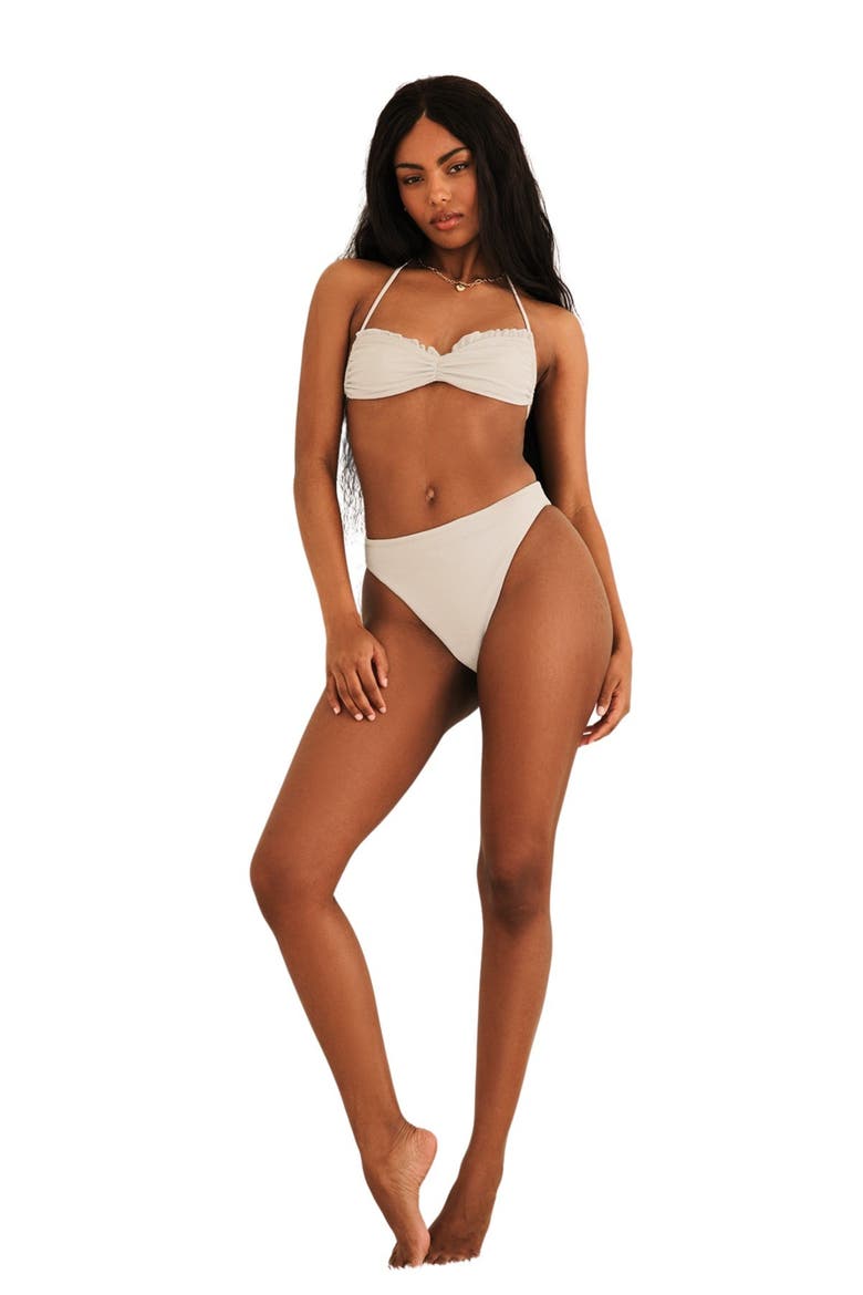 Valentina Tie Straps Bandeau Bikini Top, Main, color, Diamond