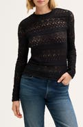 Madewell Jacquard Lace Long Sleeve Top