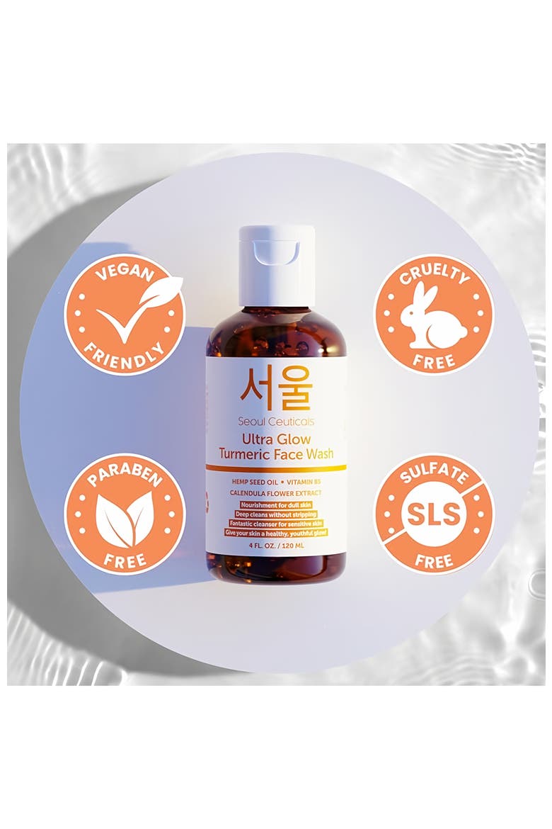 Ultra Glow Korean Turmeric Face Wash, Alternate, color, Clear