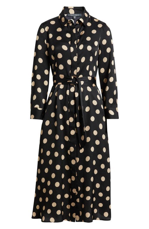 Julia Jordan Polka Dot Long Sleeve Midi Shirtdress In Multi