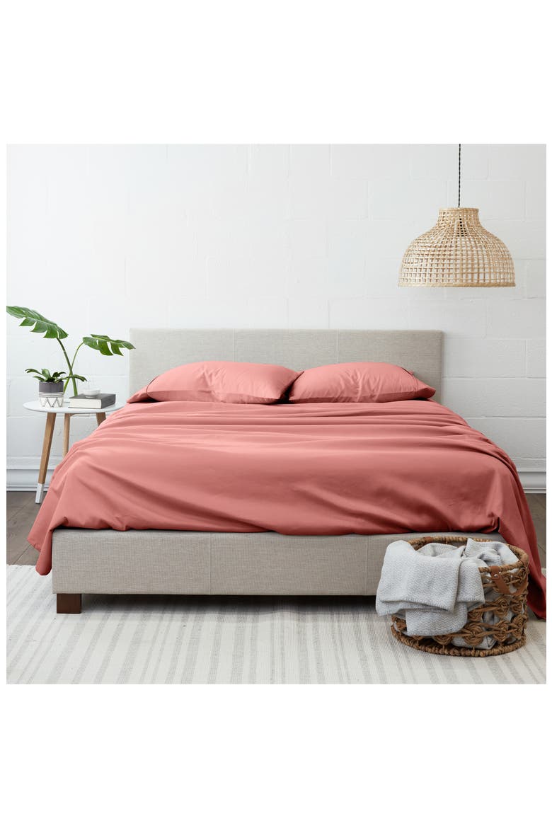 Solid Sheet 4-Piece Set, Alternate, color, CLAY