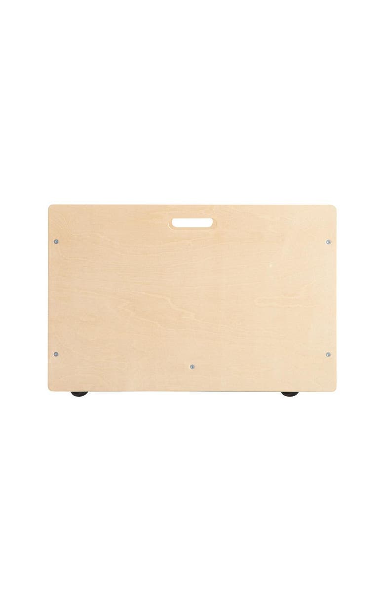 Kaplan Early Learning Company 4-Sided Block Storage Box on Wheels, Alternate, color, Brown