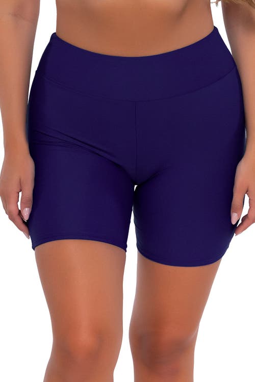 Shop Sunsets Escape Bayside Bike Short Swim Bottoms In Indigo