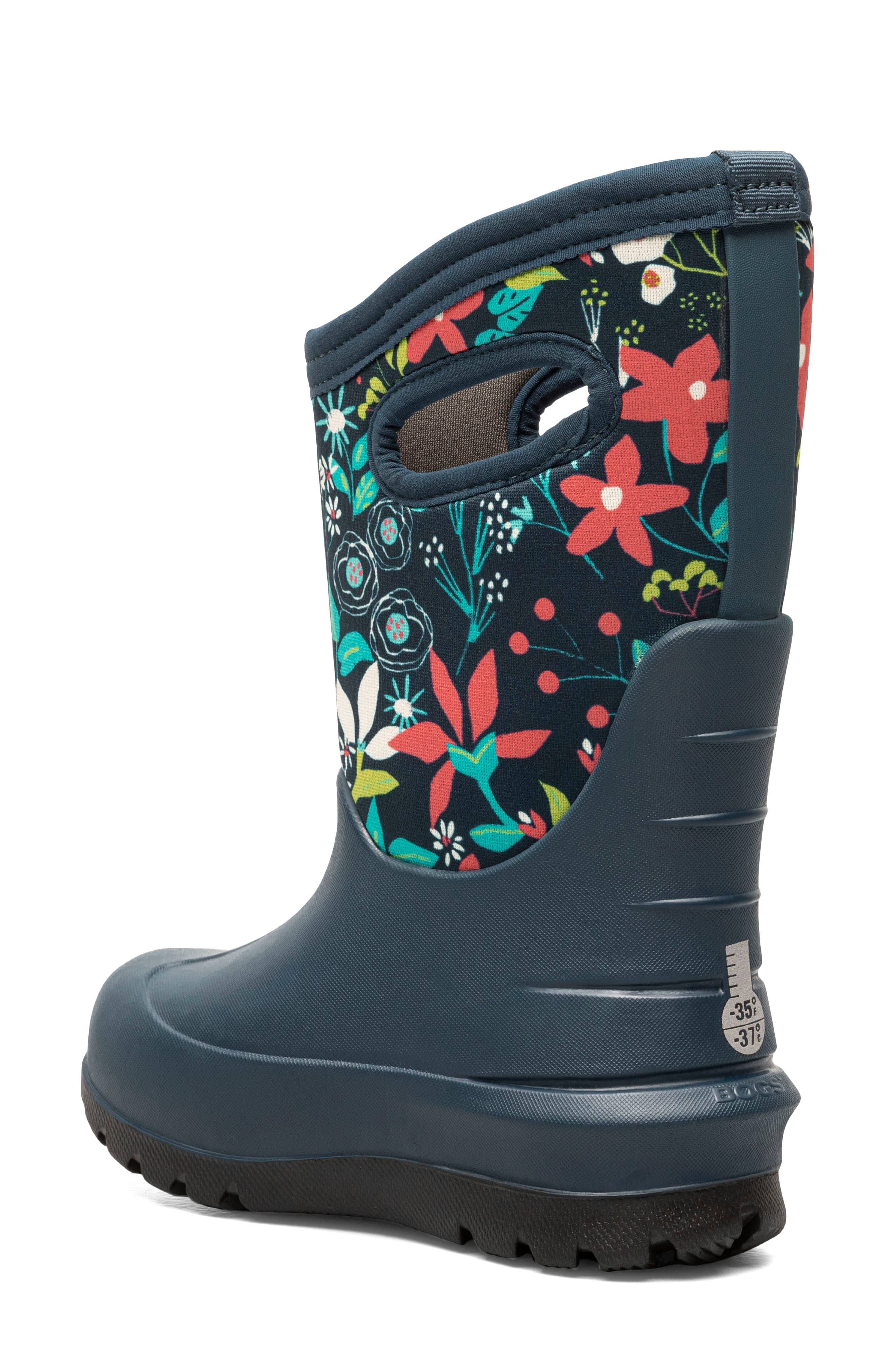 Bogs Kids' Neo-Classic Cartoon Flower Insulated Waterproof Winter Boot, Alternate, color, 