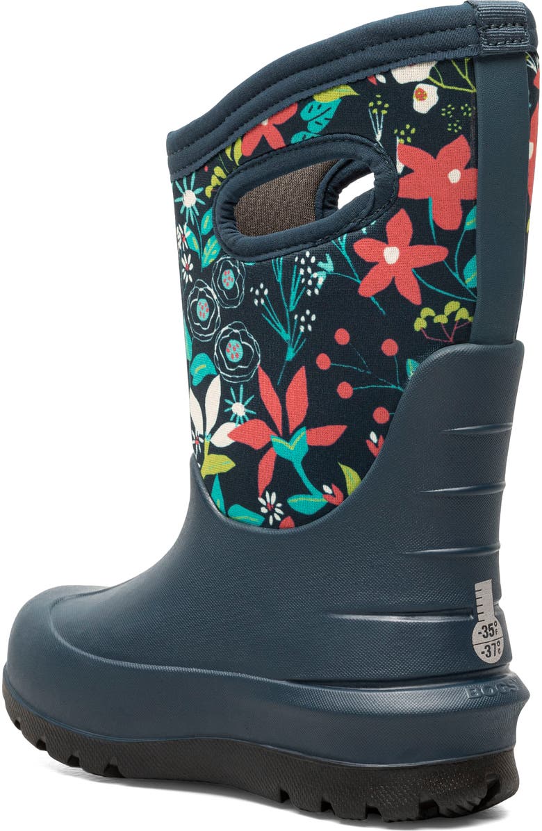Bogs Kids' Neo-Classic Cartoon Flower Insulated Waterproof Winter Boot, Alternate, color,