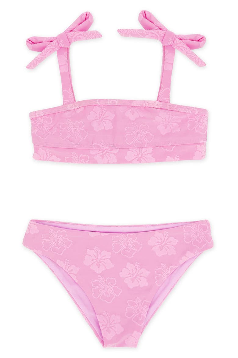 Kids' Sunny Skies UPF 50+ Two-Piece Swimsuit, Main, color, POP PINK