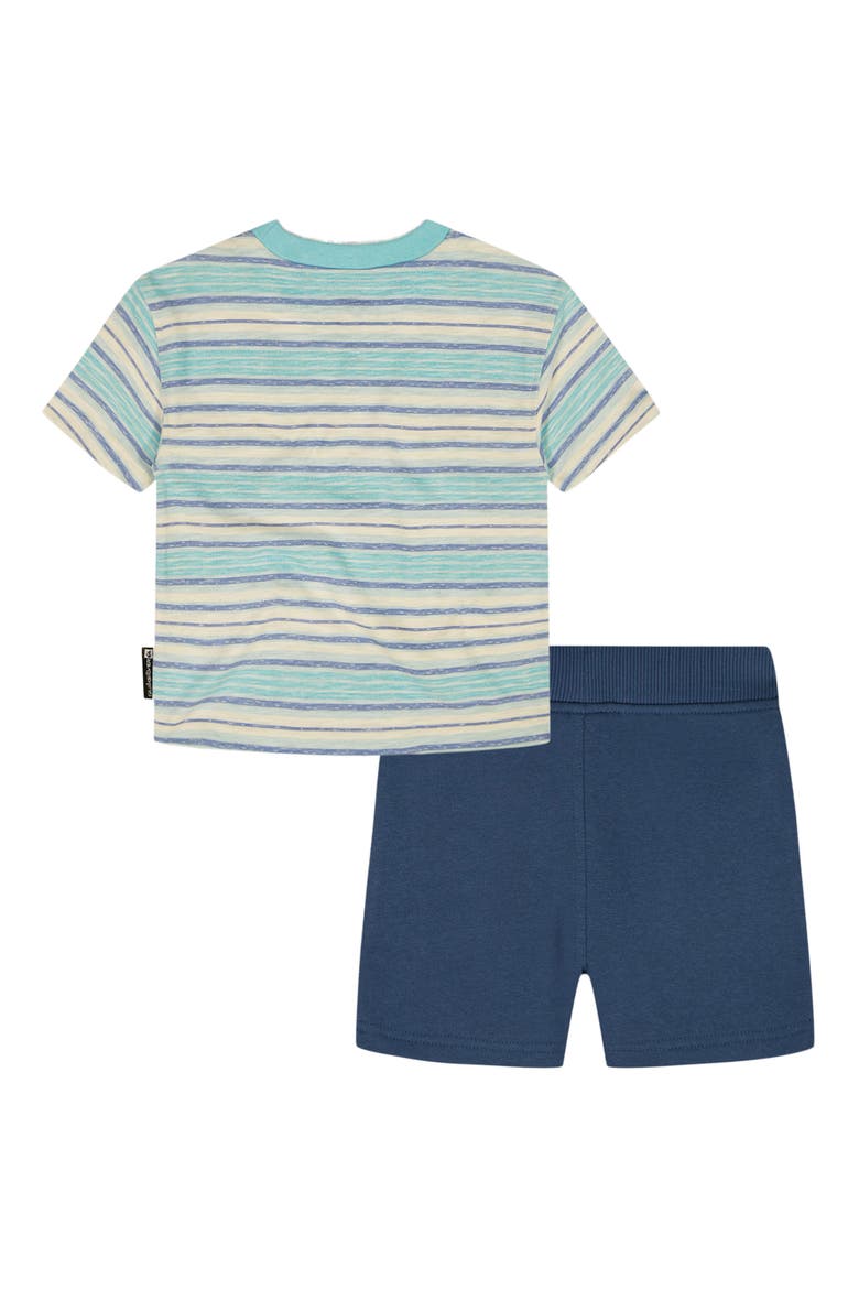 Stripe T-Shirt & Shorts Set, Alternate, color, BLUE MULTI