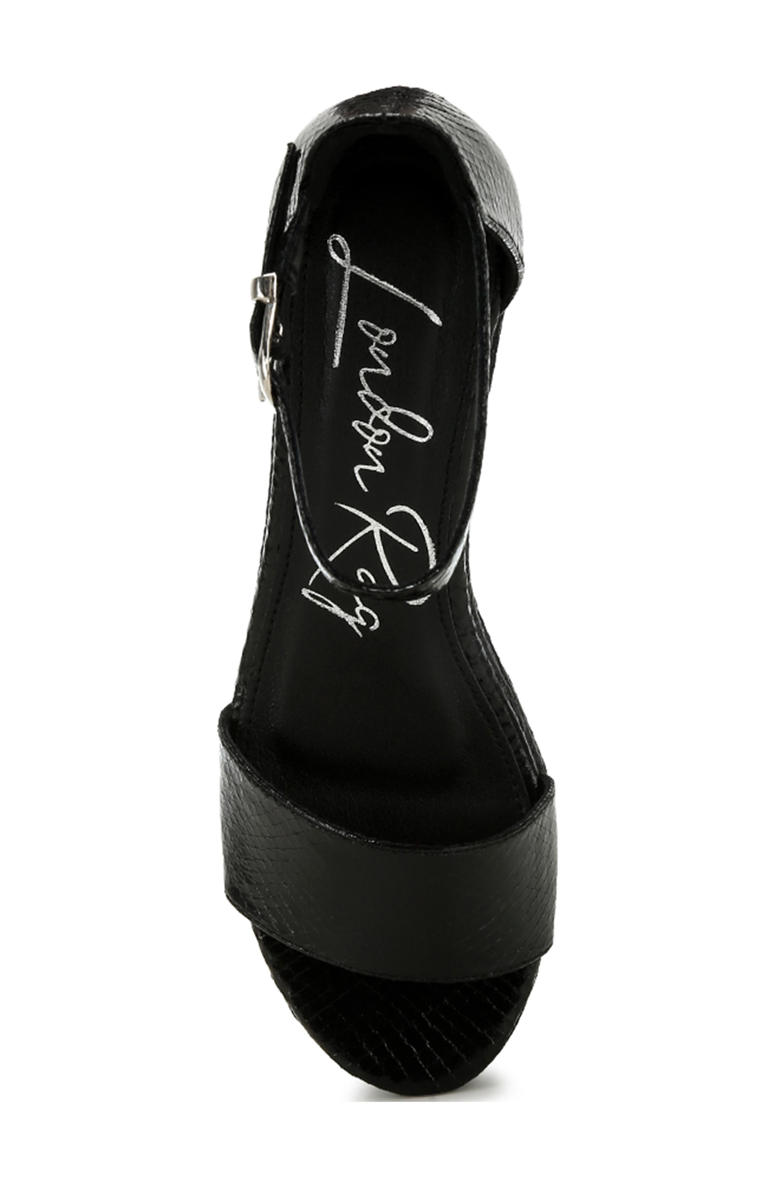 LONDON RAG Utah Platform Wedge Espadrille Sandal, Alternate, color, Black