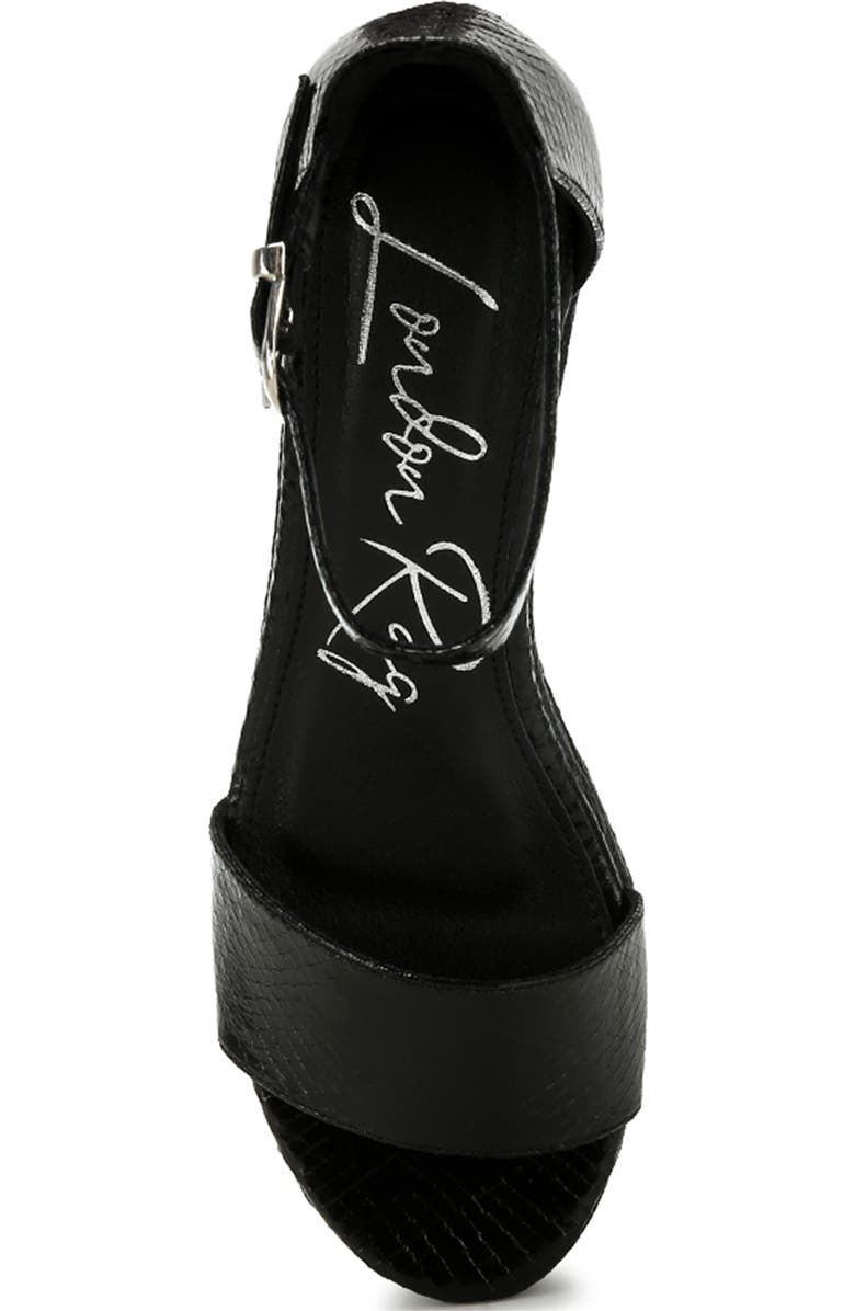 LONDON RAG Utah Platform Wedge Espadrille Sandal, Alternate, color, Black