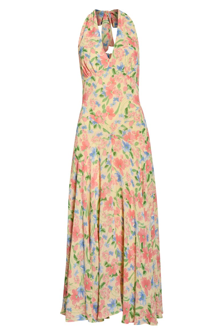 Briony Floral Halter Neck Maxi Dress, Main, color, SPRING FLING