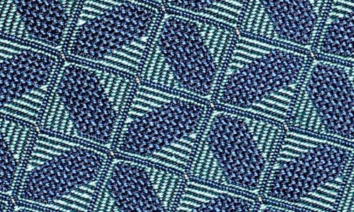 Jack Victor Gordon Geometric Jacquard Silk Tie In Blue