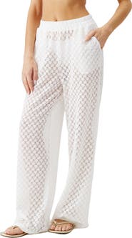 Melissa Odabash Adi Open Knit Straight Leg Cover-Up Pants