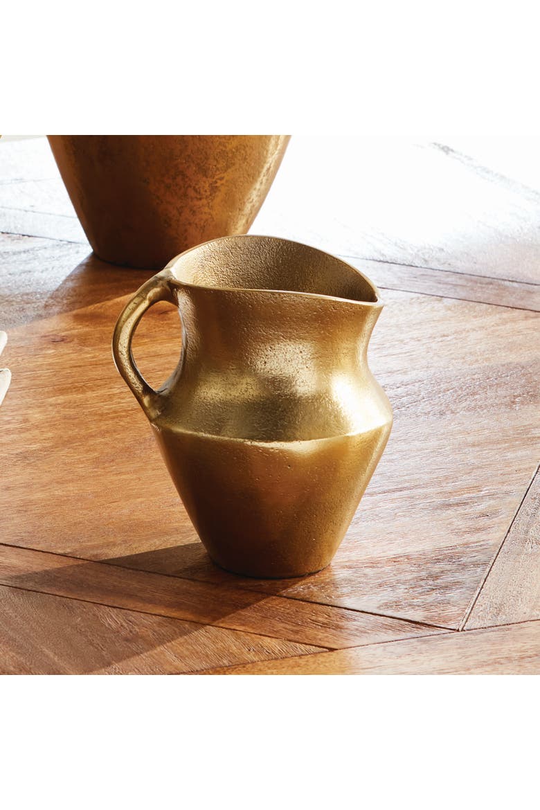 Elaina Decorative Pitcher, Alternate, color, Gold