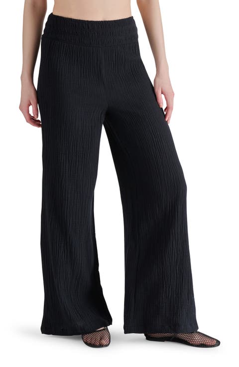 Cotton Gauze Wide Leg Pants