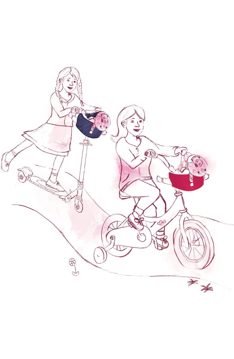 Gotz Bike Seat Blue Clouds For Dolls, Alternate, color,