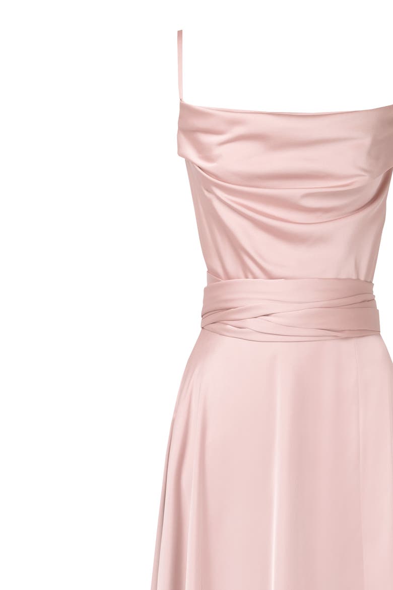 Boudoir Silk Slip Dress, Alternate, color, Misty Rose