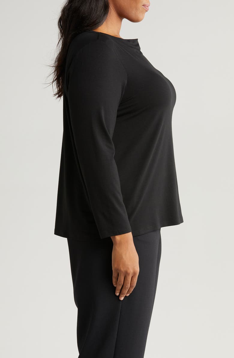 Eileen Fisher Slim Fit Cowl Neck Top, Alternate, color,