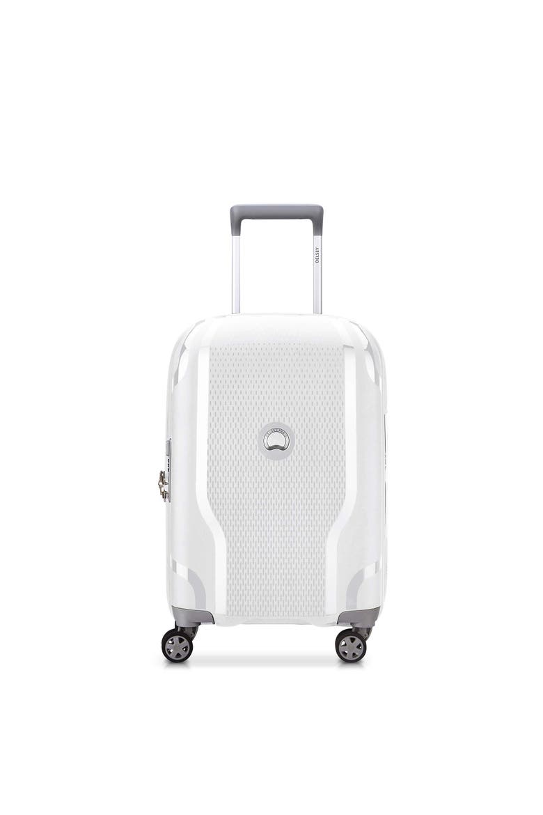 Clavel Hardside Exapndable 19" Carry On Spinner Luggage, Main, color, White