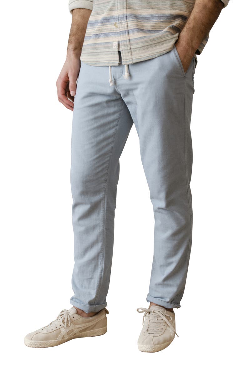 Saturday Stretch Cotton Drawstring Beach Pants, Main, color, LIGHT BLUE