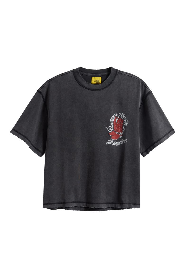 Cowboy Crewneck T-Shirt, Alternate, color, VINTAGE BLACK