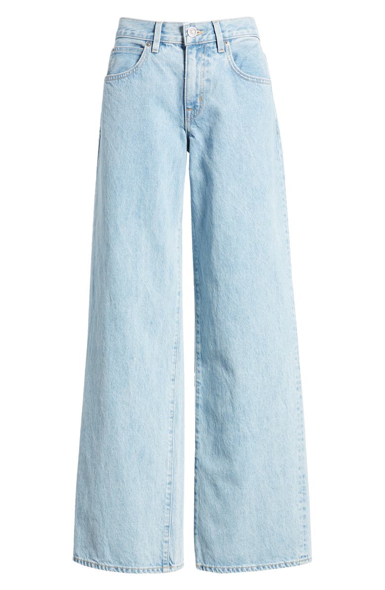 SLVRLAKE Mica Low Rise Wide Leg Organic Cotton Jeans, Alternate, color, Clear Skies