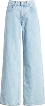 SLVRLAKE Mica Low Rise Wide Leg Organic Cotton Jeans