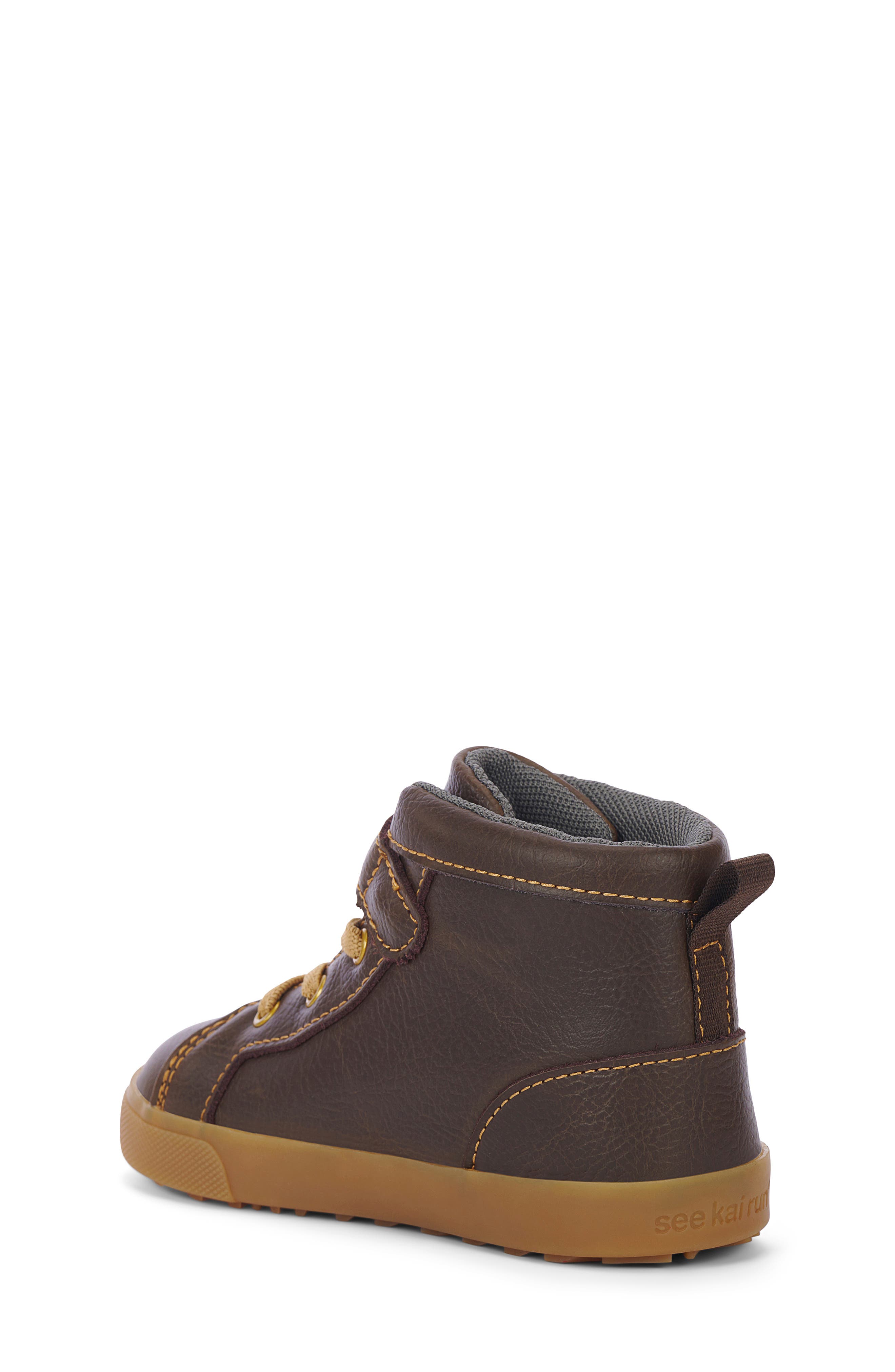 See Kai Run Hudson High Top Sneaker, Alternate, color, Chocolate Brown