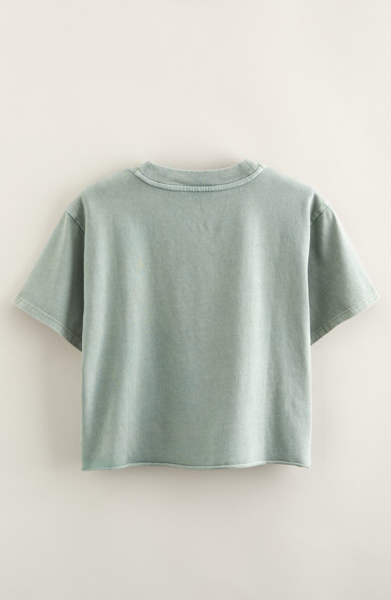 Treasure & Bond Kids' Crop Cotton T-Shirt, Alternate, color, Green Lilypad
