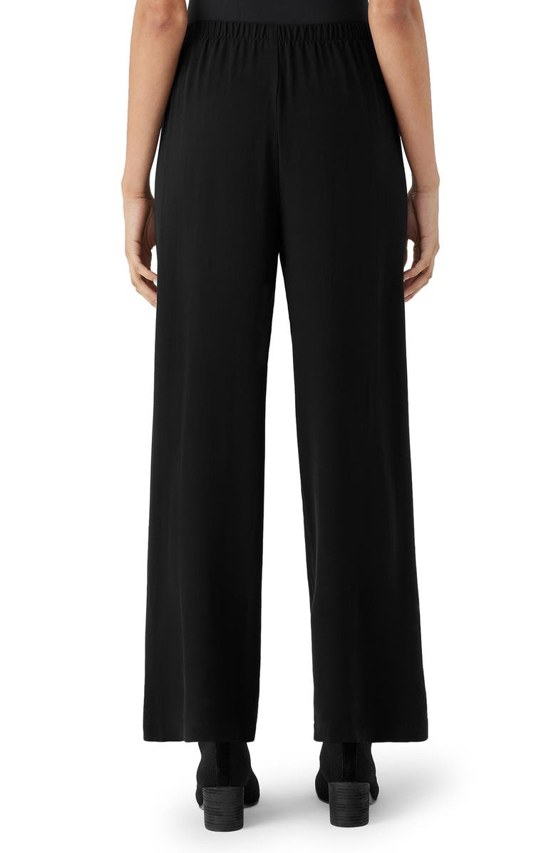 Eileen Fisher Straight Leg Silk Ankle Pants, Alternate, color, 