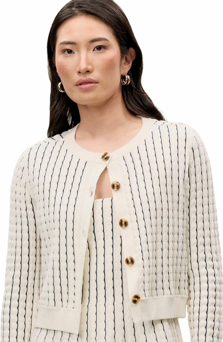 Rebecca Taylor Dorothy Knit Cardigan, Alternate, color, Ivory