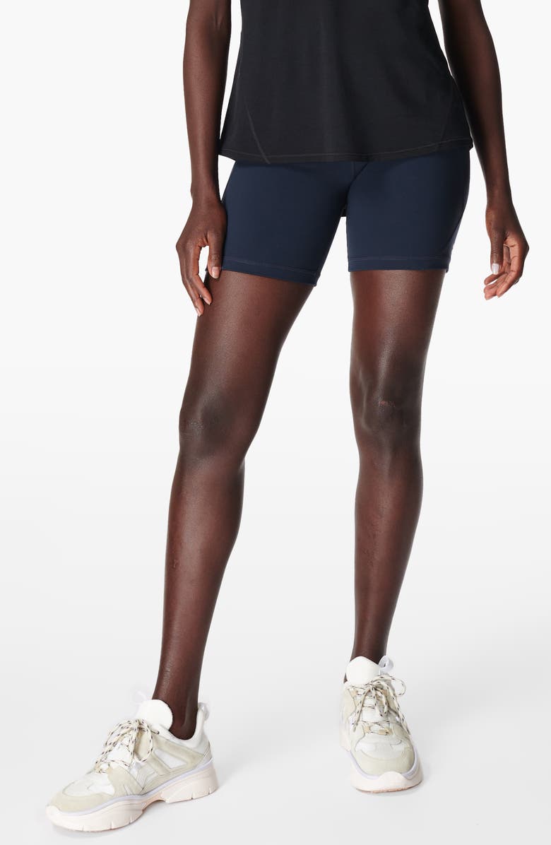 Sweaty Betty Power Bike Shorts, Main, color, Navy Blue