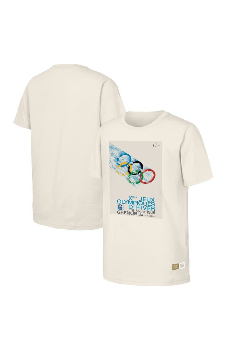 Outerstuff Men's Natural 1968 Grenbole Games Olympic Heritage T-Shirt, Main, color, Natural