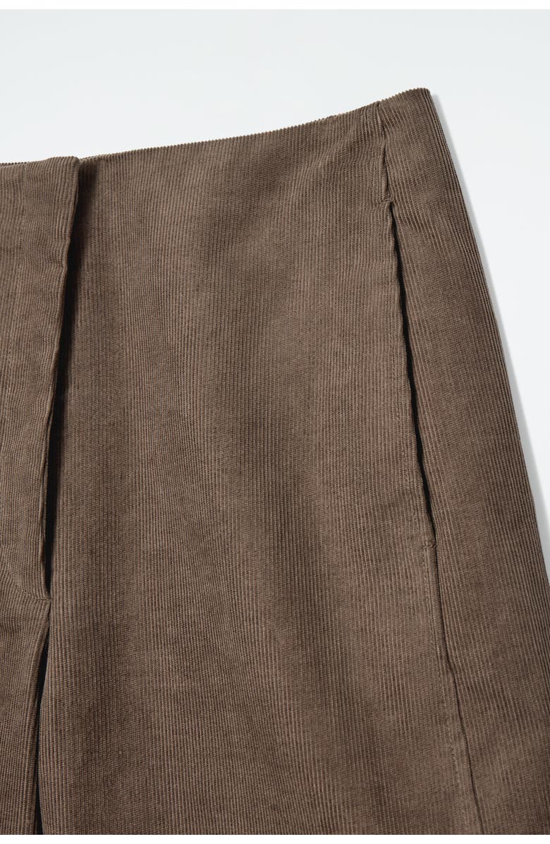 COS Corduroy Barrel-Leg Pants, Alternate, color, Beige