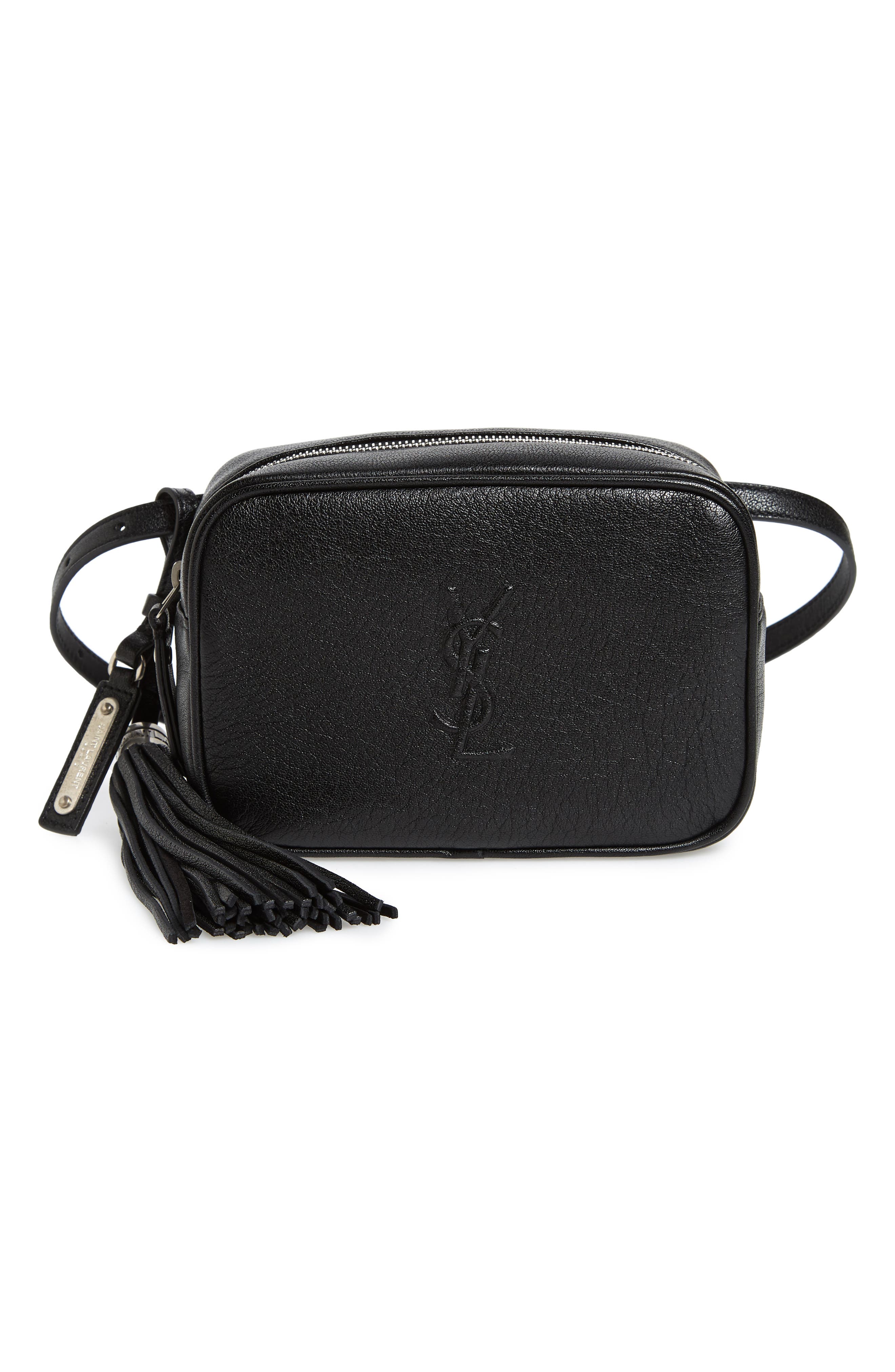 Saint Laurent Loulou Tassel Leather Belt Bag, Main, color, 
