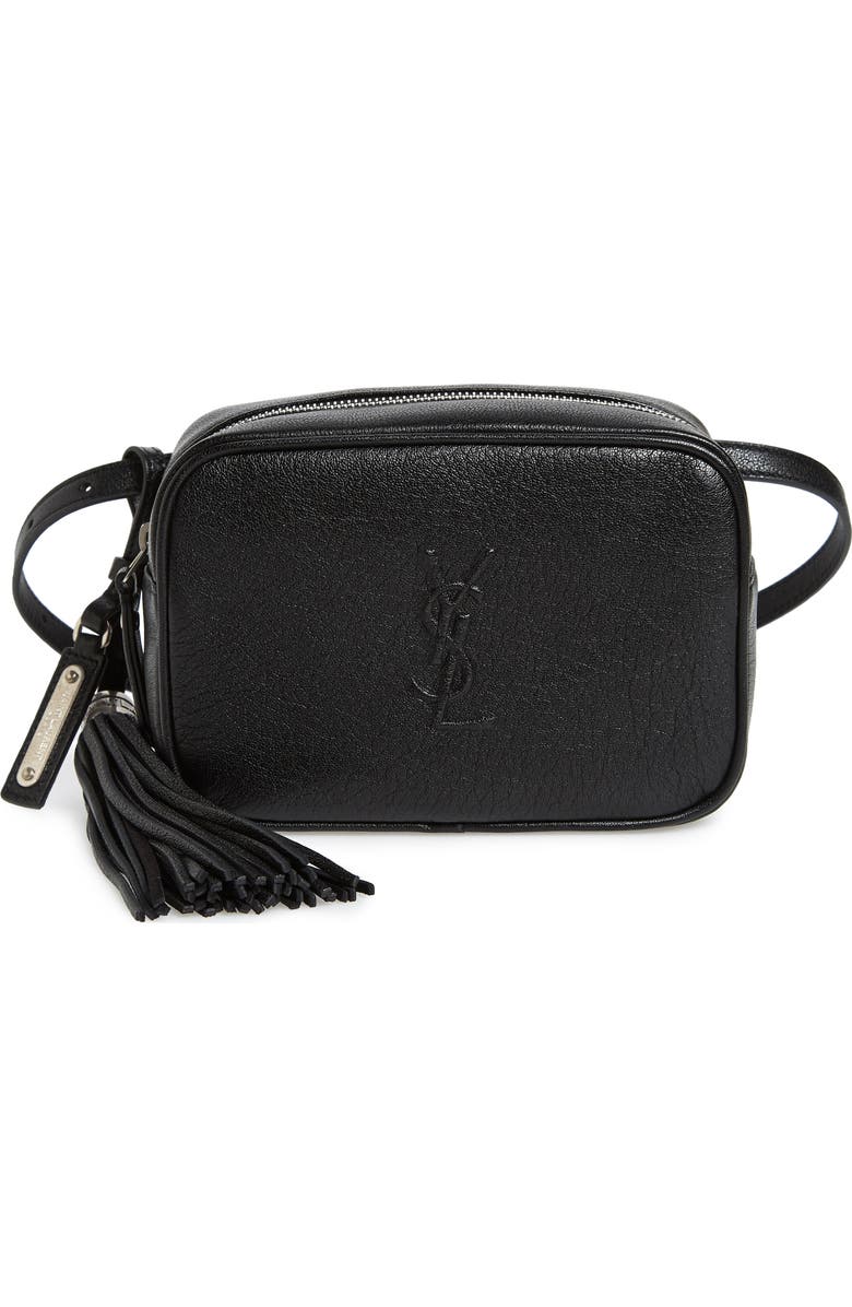 Saint Laurent Loulou Tassel Leather Belt Bag, Main, color,
