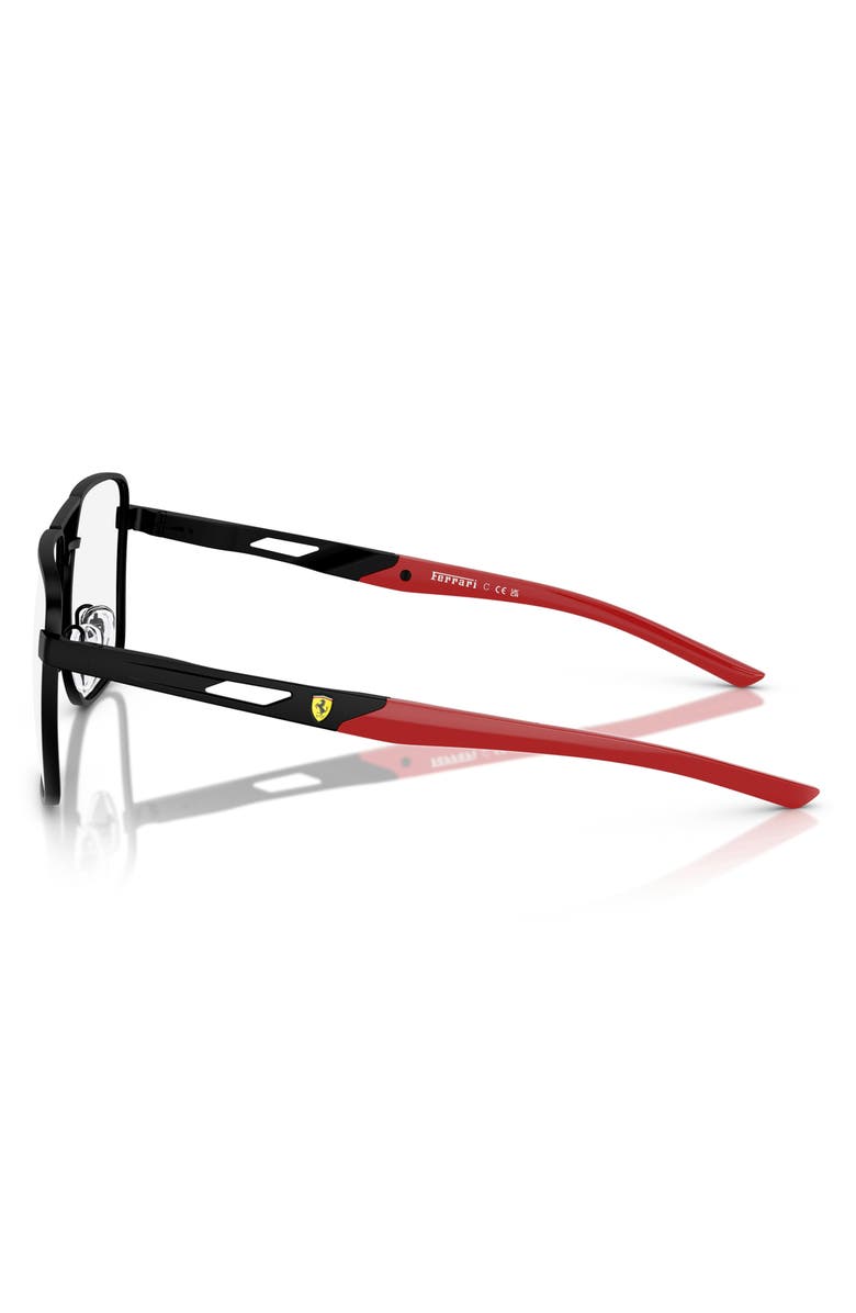 Scuderia Ferrari 56mm Square Optical Glasses, Alternate, color, Matte Black
