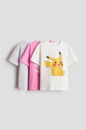 H&M 3-pack printed jersey tops